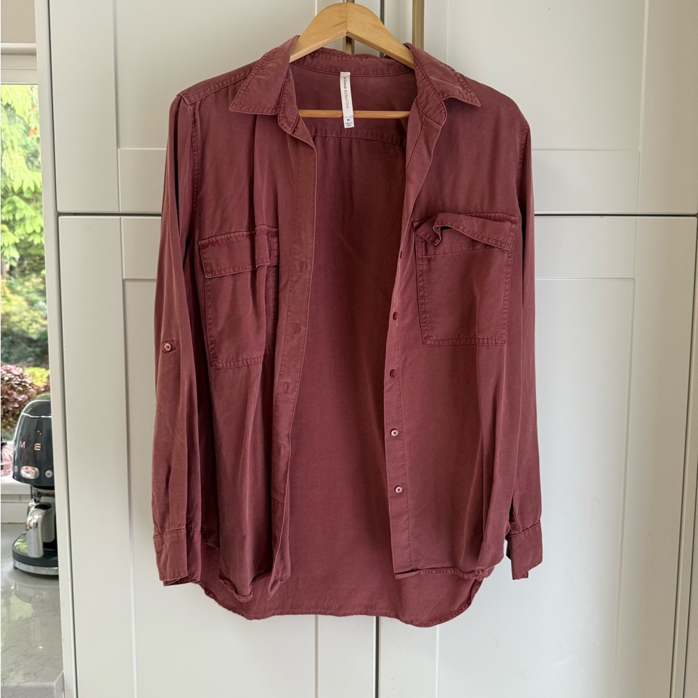 The Group by Babaton Burgundy Button-Up